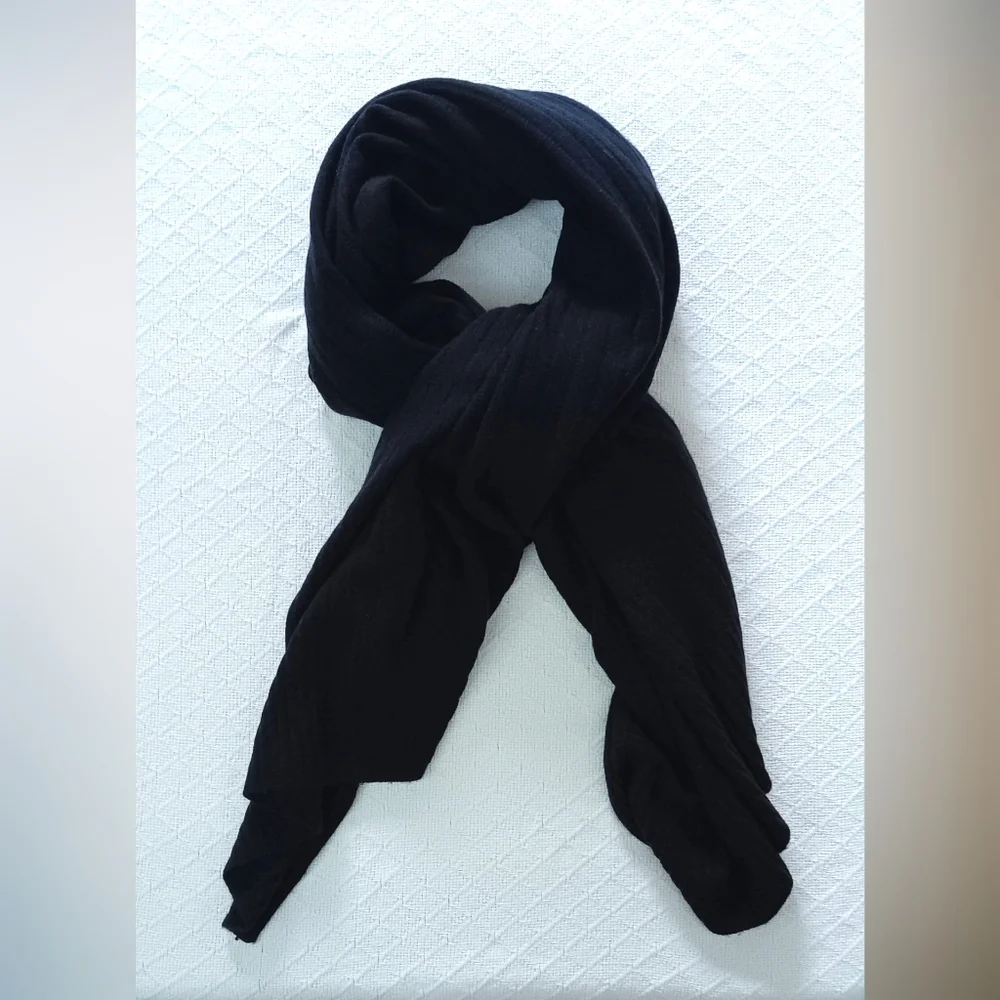 Halogen Cable Knit Scarf Black OS
